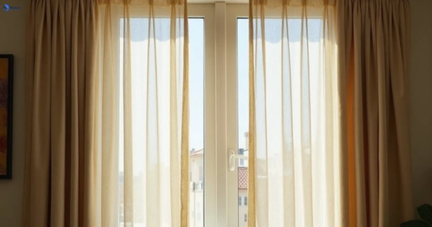 Dull dusty drapes in wendouree-vic before professional cleaning